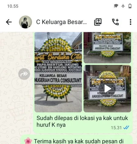 Pengiriman Papan Bunga Duka Sindurjan Purworejo